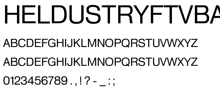 HeldustryFTVBasic Regular font
